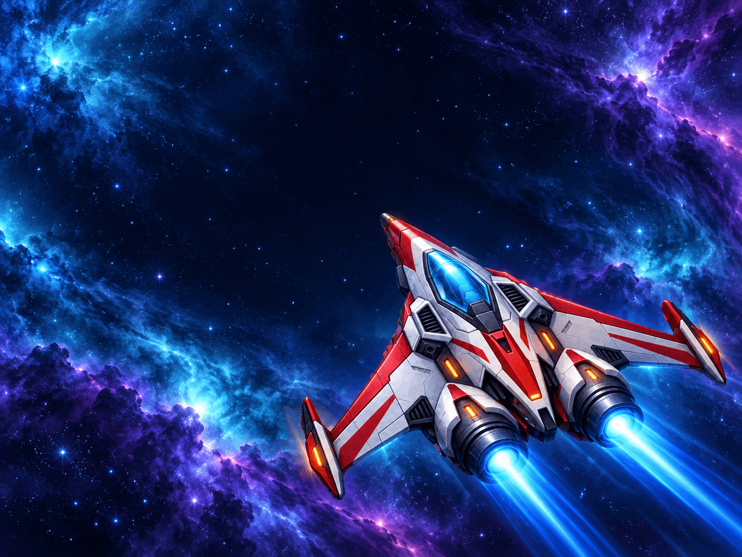 Space Attack title-screen artwork.