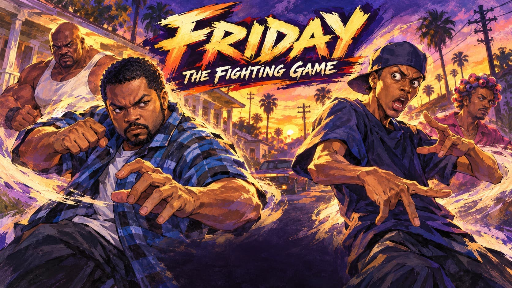 Painted Friday neighborhood cover with Craig, Smokey and the cast