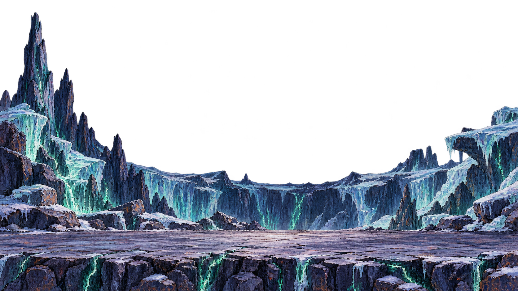 Painted Northern Crater fighting arena