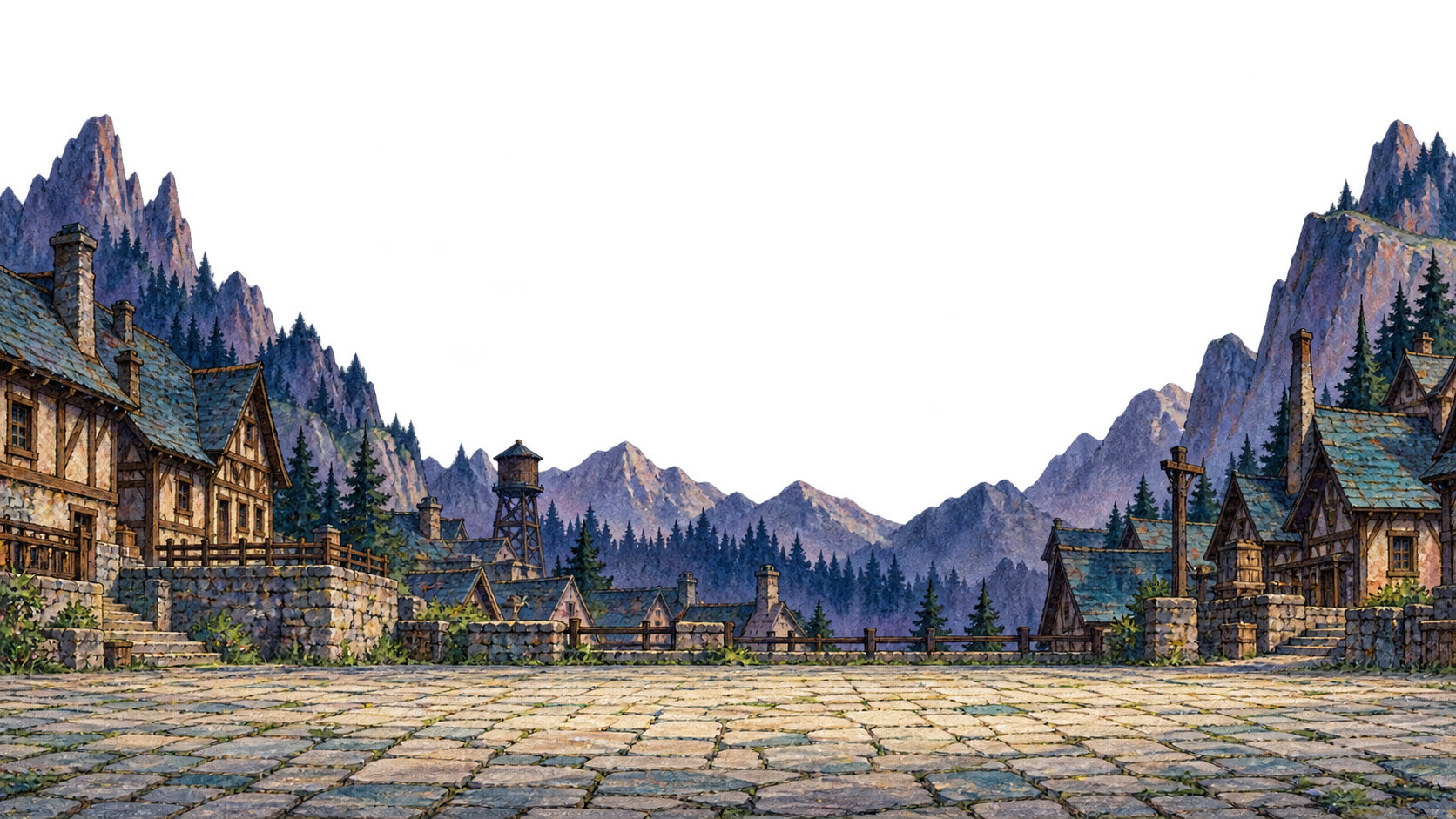 Painted Nibelheim Mountain Pass fighting arena