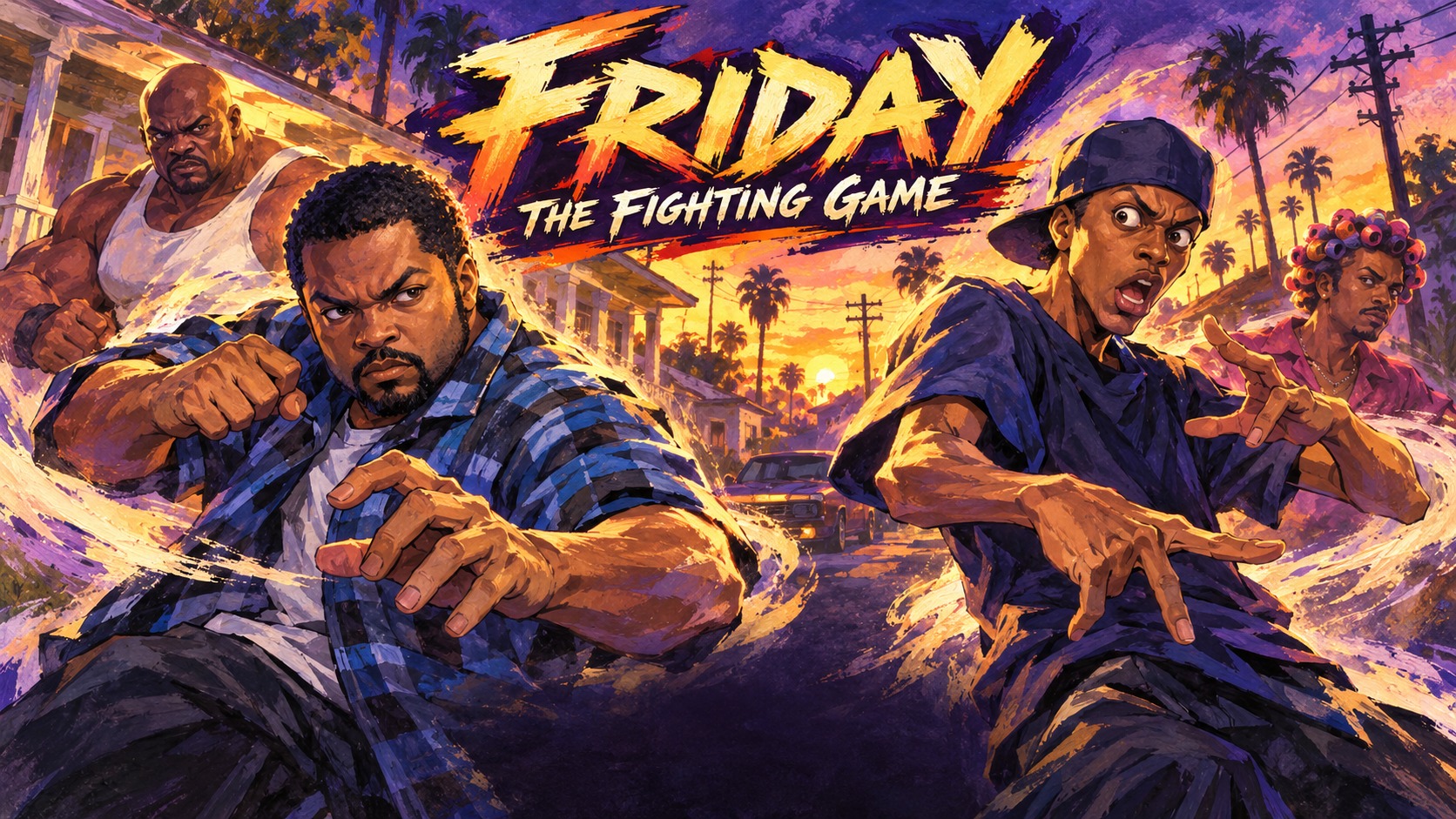 Painted Friday neighborhood cover with Craig, Smokey and the cast