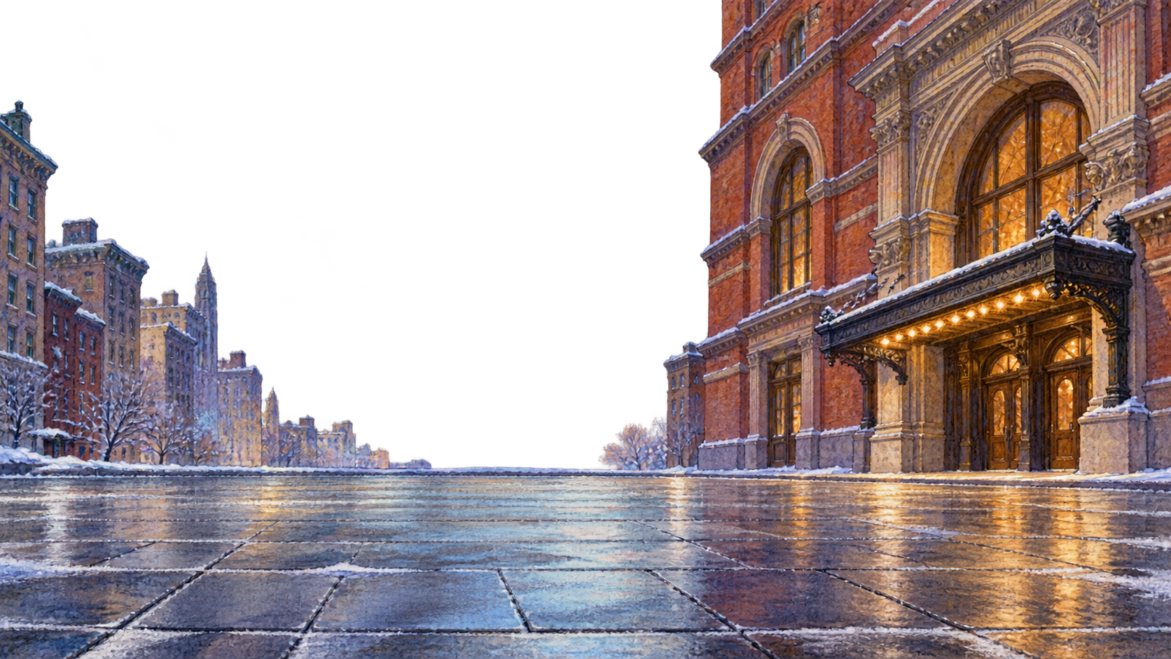 Painted Carnegie Hall fighting arena