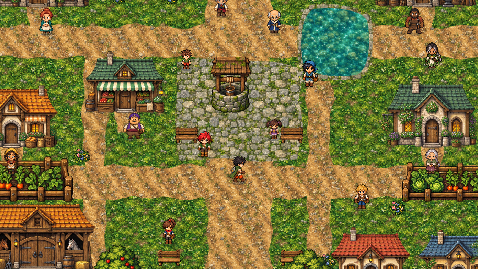 Aren in Lear's village during daylight.