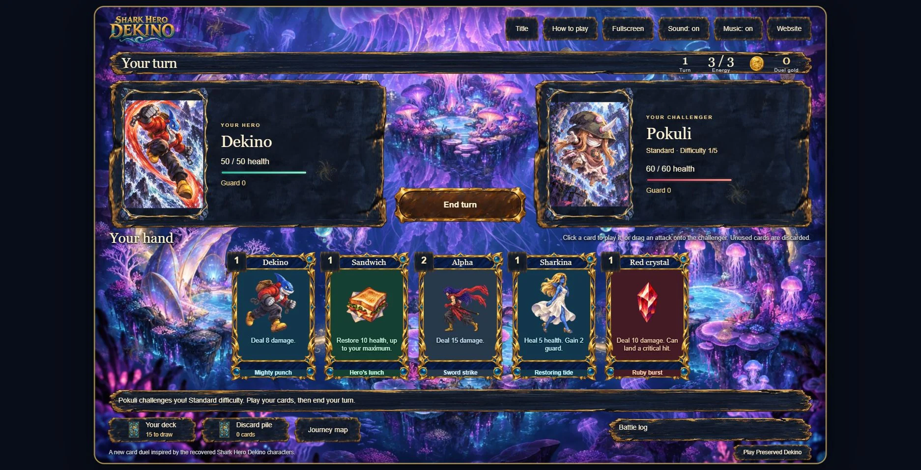 An actual Golden Clash battle in Moonlit Lagoon.